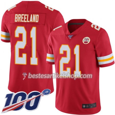 Herren Kansas City Chiefs Trikot Bashaud Breeland 21 Nike Röd 100th